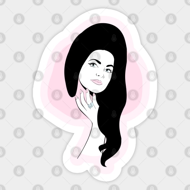 Priscilla Presley: Satnin Sticker by mandymouseketeer